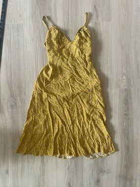 wild fable Yellow Floral Slip Midi Dress